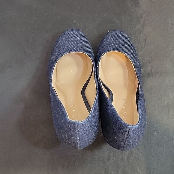 KELLY &KATIE DENIM JEAN MATERIALS ROUND TOE HEEL PUMP - Picture 6 of 15